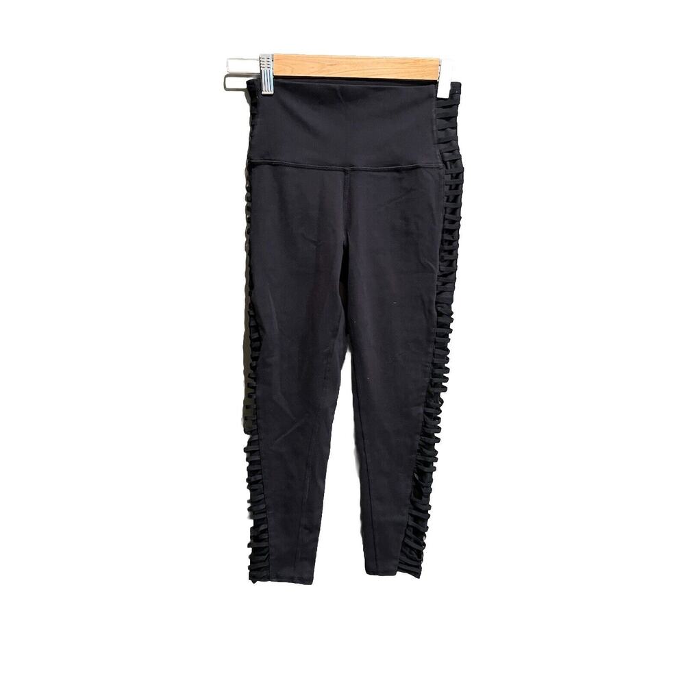 Alo Yoga Black Side Cutout Design Women's Activewear Leggings Size S